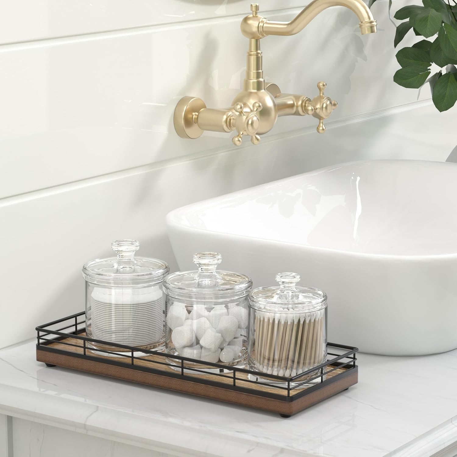 Acacia Wood Bathroom Vanity Tray, 11" L Small Countertop Tray for Dresser, Table, Kitchen Counter, Coffee Bar - Image 6