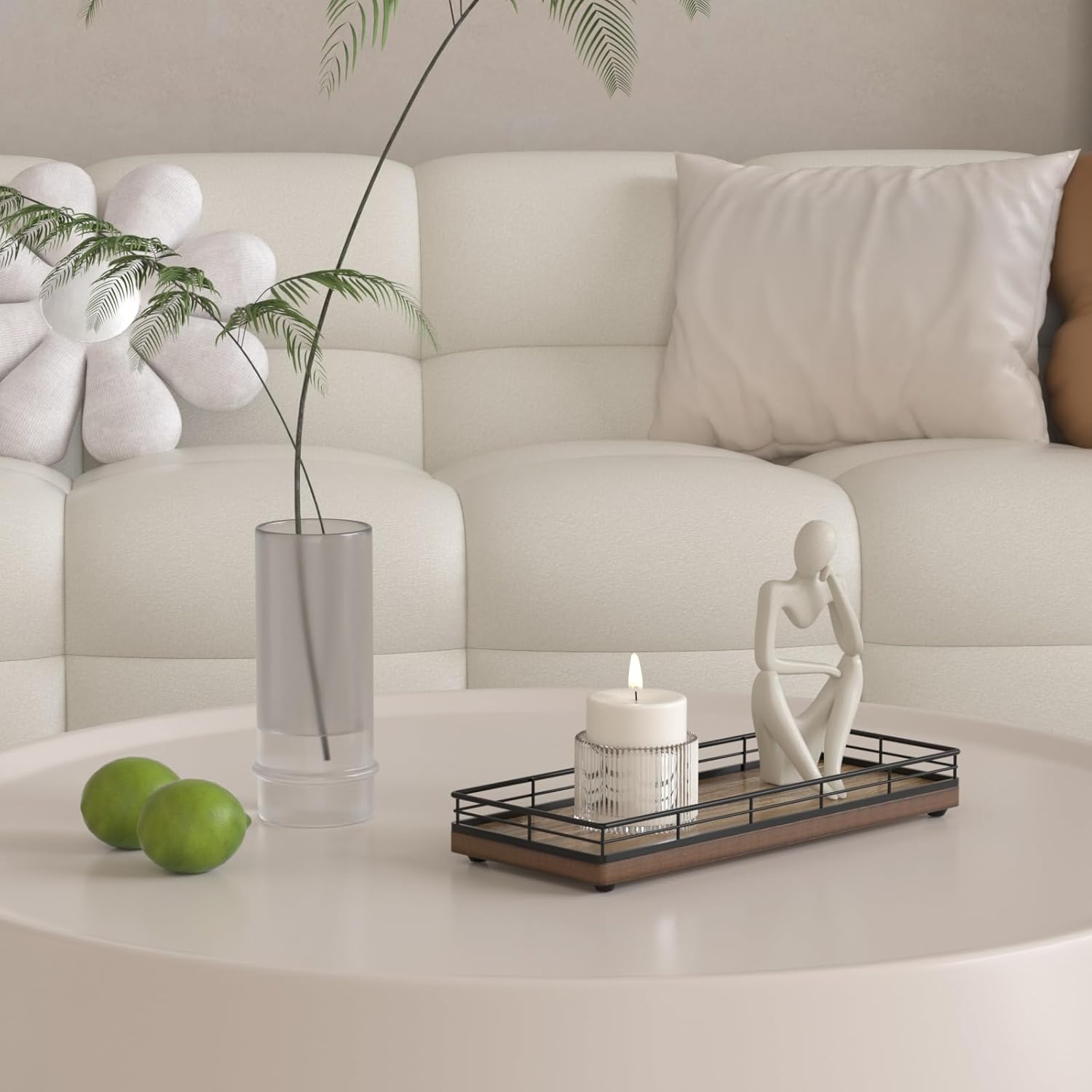 Acacia Wood Bathroom Vanity Tray, 11" L Small Countertop Tray for Dresser, Table, Kitchen Counter, Coffee Bar - Image 4