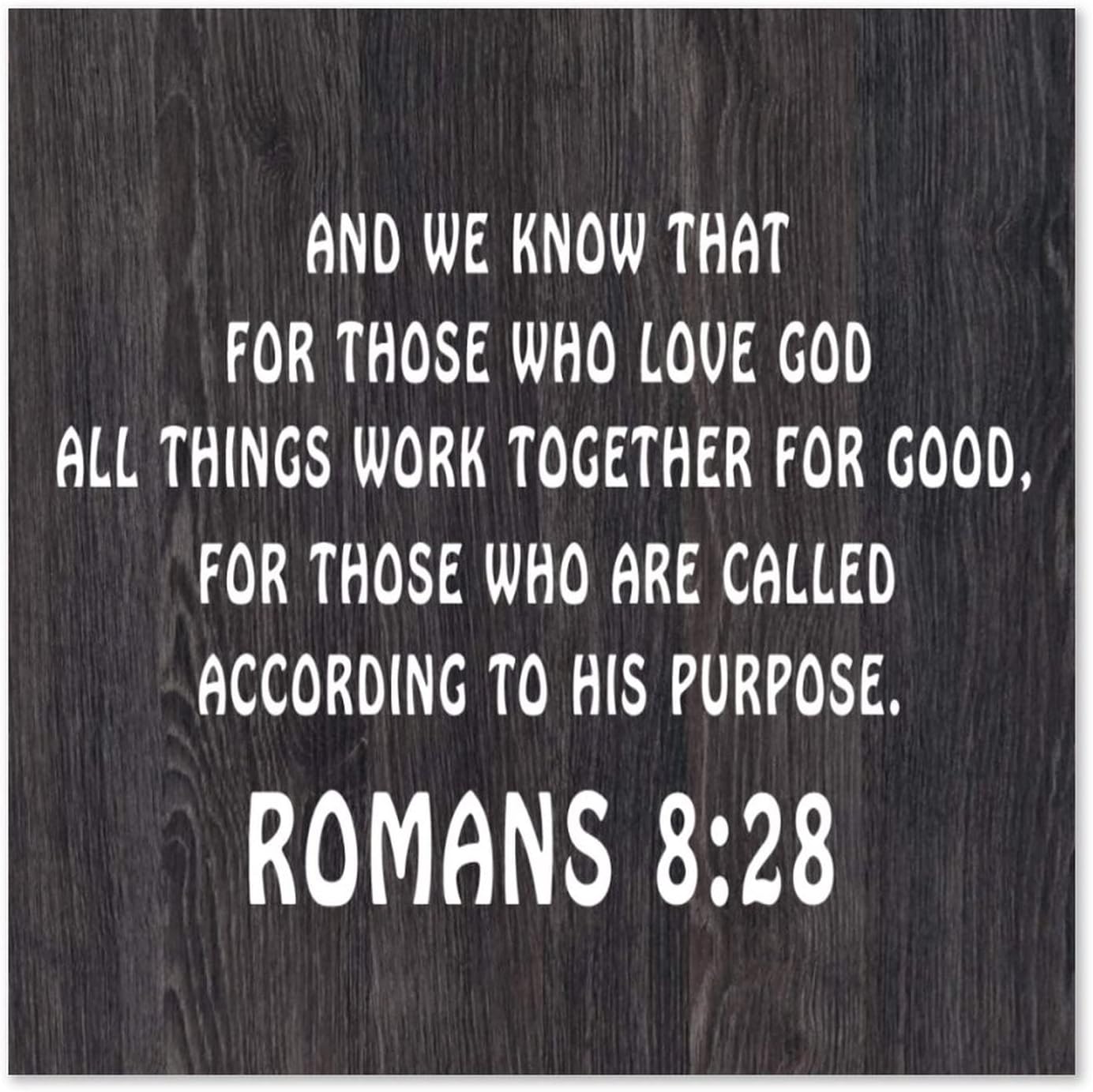 All Things Together for Good Bible Verse Rustic Wooden Sign Country Home Decor Rustic Farmhouse Hanging for Home Decor 24x24 in