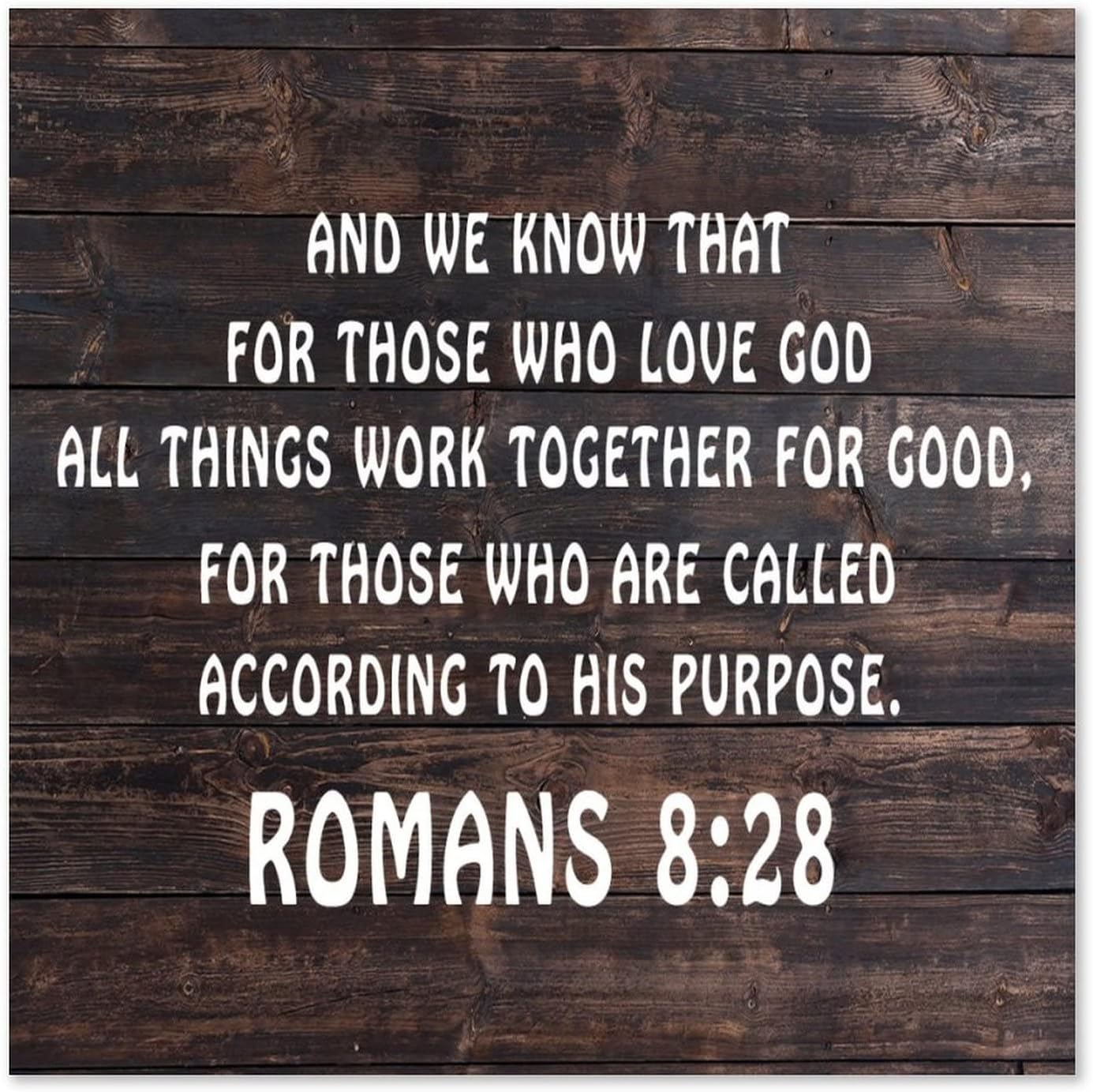 All Things Together for Good Bible Verse Wooden Signs for Home Decor Farmhouse Wood Sign for Home Decor,Gallery Wall Art,Home Plaque Wall Hanging Sign 24x24 in