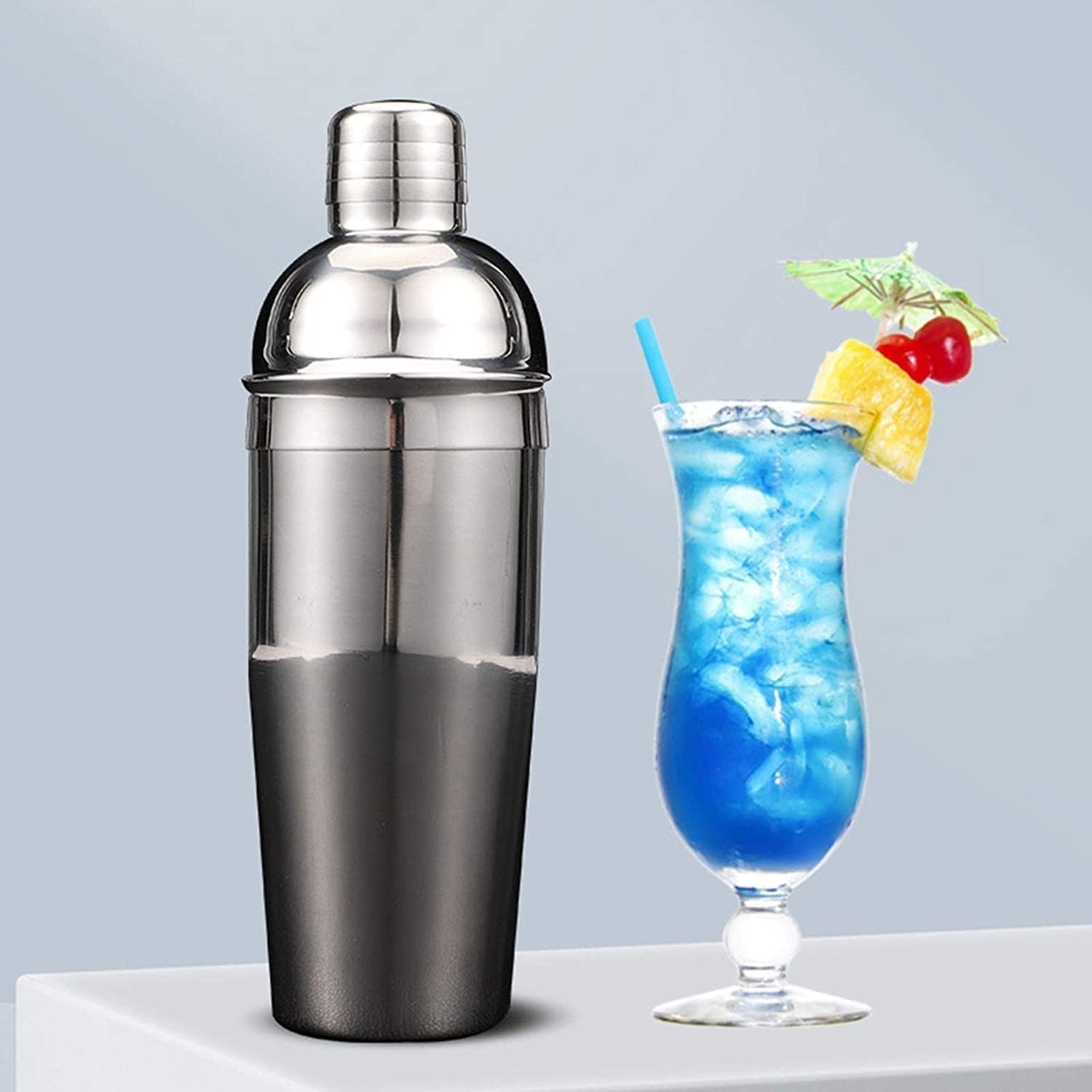 Cocktail Making Set, 14 Pcs Cocktail Shaker Set Stainless Steel Bar Tool Set Bartender Kit with Wooden Display Stand Home Essentials Good wine with beauty device - Image 7