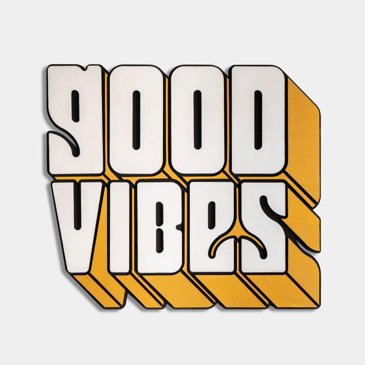 Good Vibes | Decorative Wall Art, Home Gift, Decorative Sign, Modern, Wooden Wall Hangings, Modern Wall Art, Housewarming Gift, Walldemart (Medium: 60x53cm)