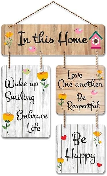 Good Vibes Only Wooden Wall Hanger for Home Decor | Office | Gifts | Bedroom | Living Room | Quotes Decorative Items | Wall Hangings for Home Decoration | Artworks (Multi8)
