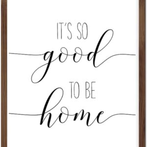 Rustic Chic Style Wood Framed Sign It's So Good to Be Home Wooden Plaque for Laundry Room Modern Wall Drcor 16x20inch