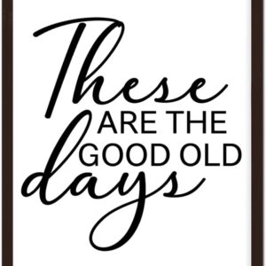 Rustic Style Wooden Wall Plaque with Classic Quotes These Are the Good Old Days Frame Wooden Plaque for Home Farmhouse Porch Wall Decor 16x20inch