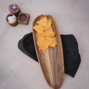 Wooden Tray, Great for Dinner Trays, Tea Tray, Bar Tray, Breakfast Tray, or Any Food Tray - Good for Parties or Bed Tray Home It (Brown)